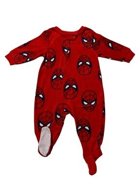 Marvel Spider Man Baby Boy Girl Footie Pajamas Size 12 Months